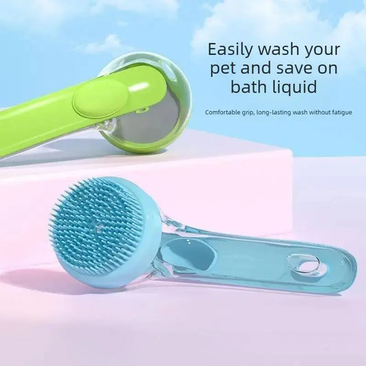 2-Pack Silicone Bath Brush for Dogs and Cats - Versatile Grooming Tool for Bathing, Massage, and Scrubbing